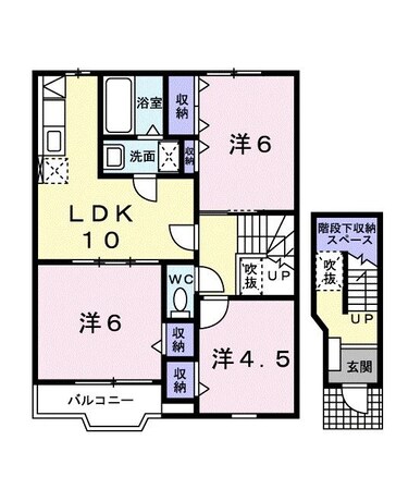 サミットハウスＢ棟の物件間取画像